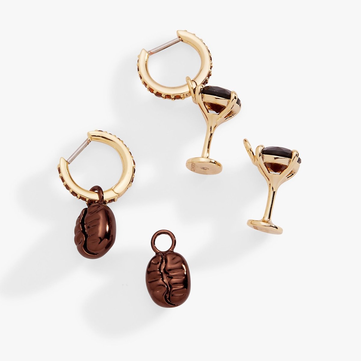 Espresso Martini Interchangeable Charm Huggie Hoop Set of 2 - Willow & Luna