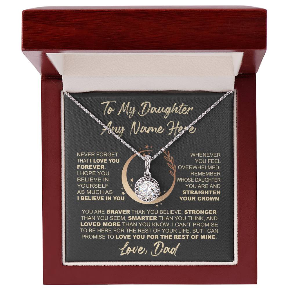 Eternal Hope Necklace - To Daughter From Dad - Never Forget I Love You - Willow & Luna