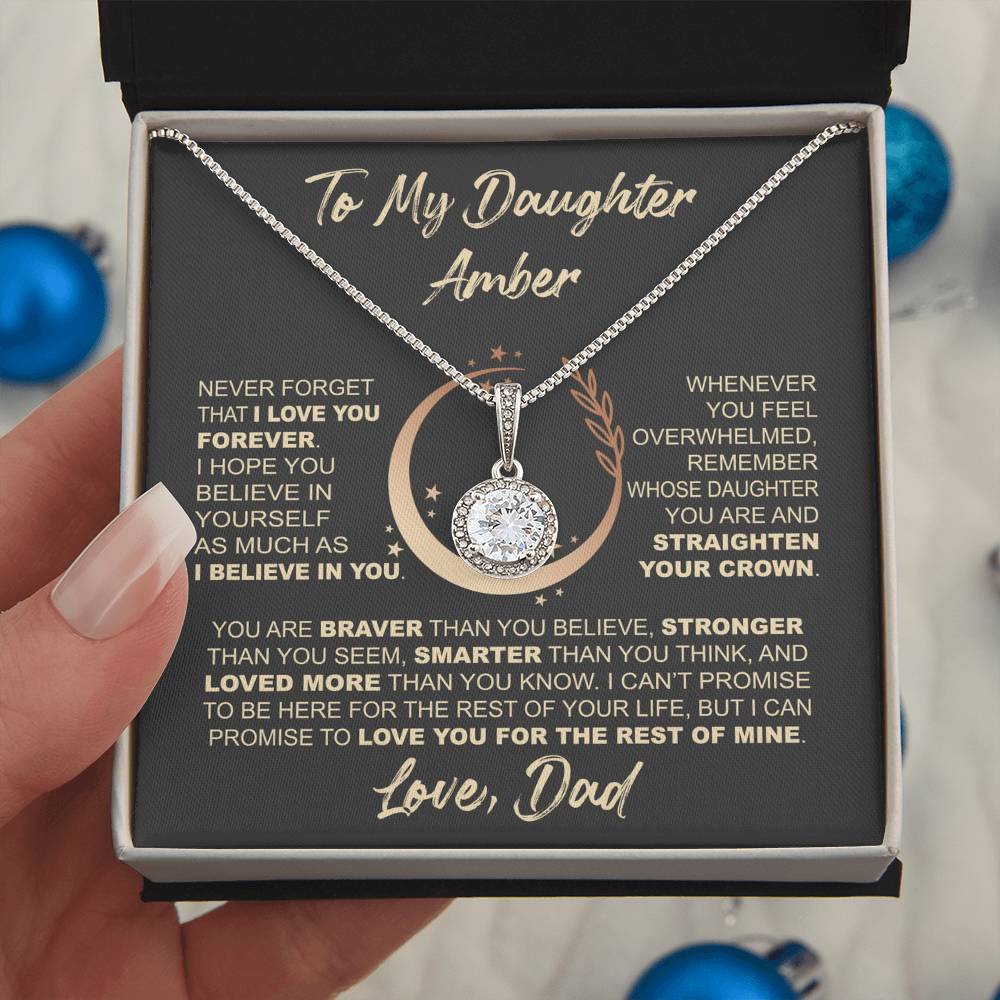 Eternal Hope Necklace - To Daughter From Dad - Never Forget I Love You - Willow & Luna