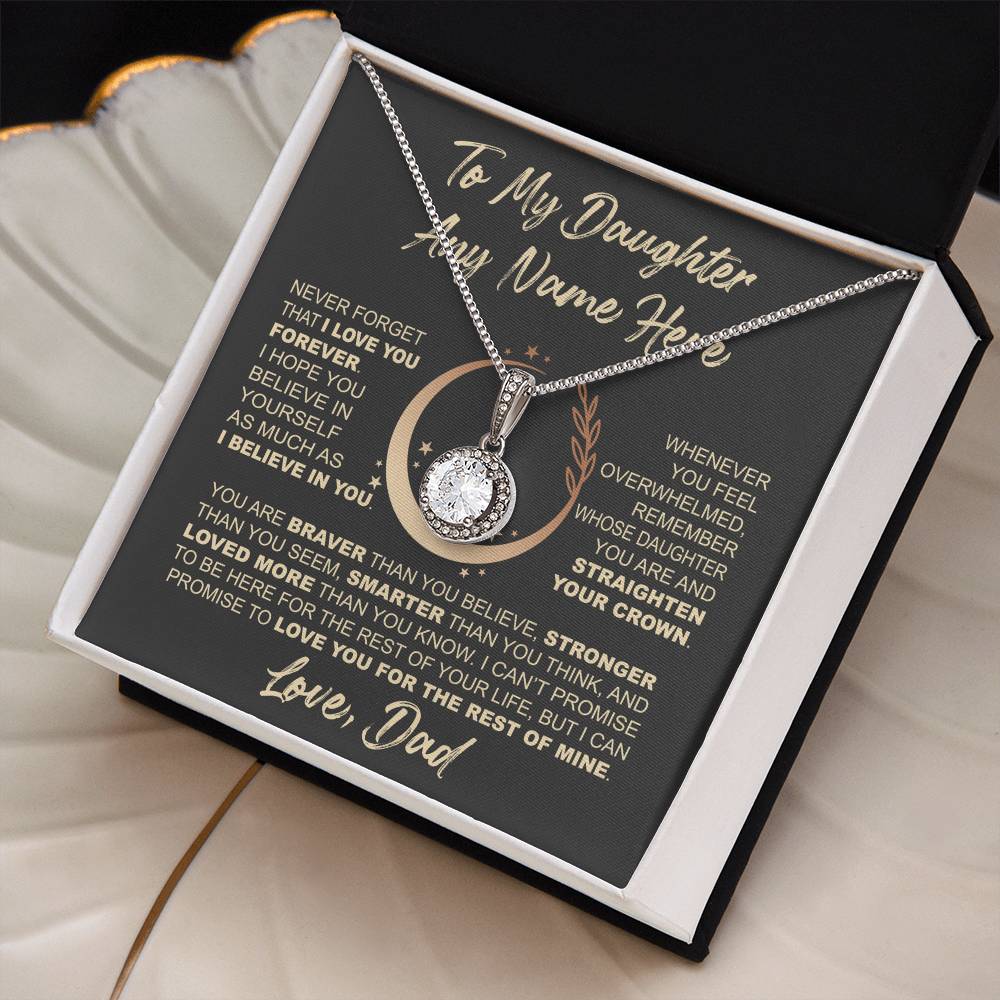 Eternal Hope Necklace - To Daughter From Dad - Never Forget I Love You - Willow & Luna