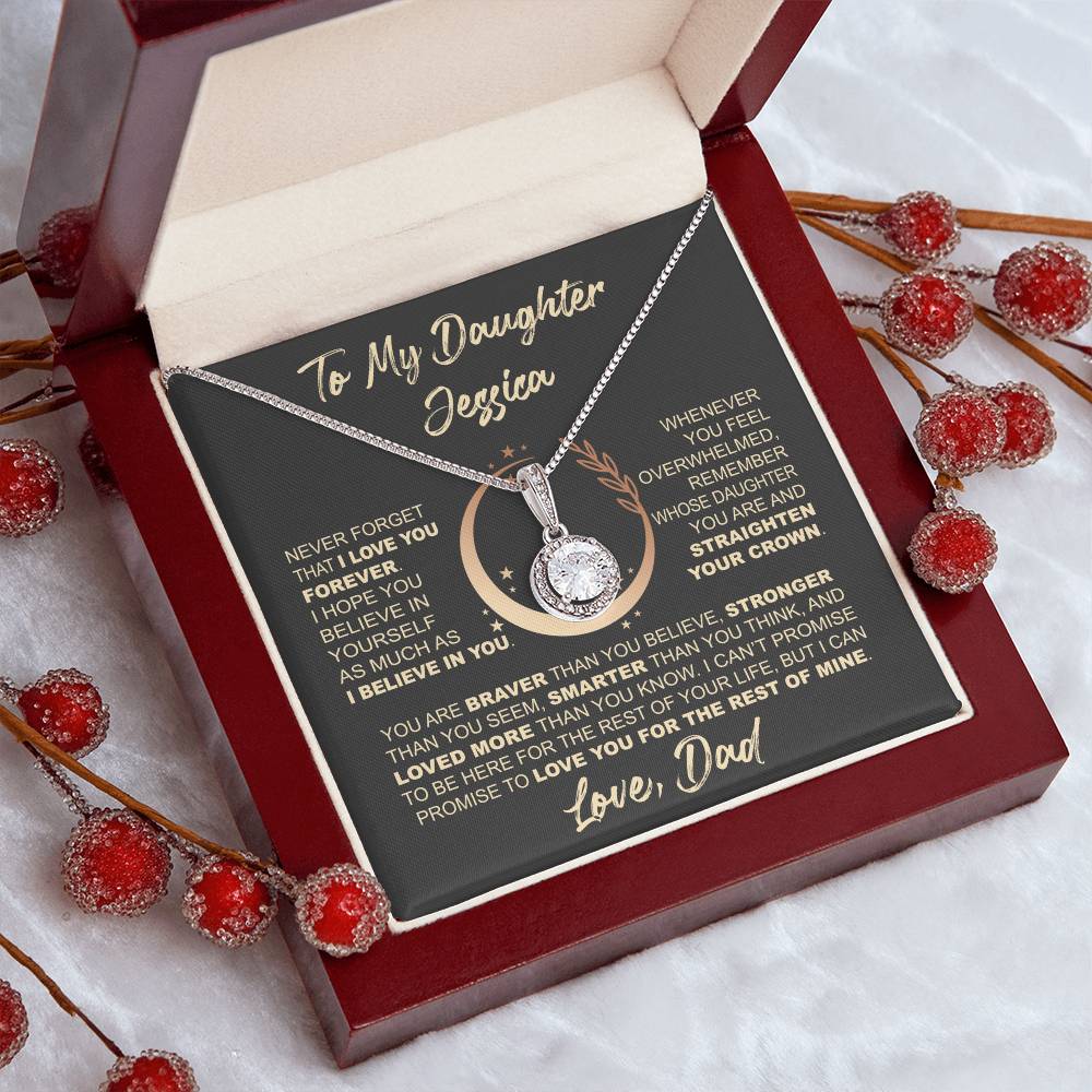 Eternal Hope Necklace - To Daughter From Dad - Never Forget I Love You - Willow & Luna