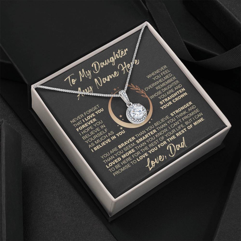 Eternal Hope Necklace - To Daughter From Dad - Never Forget I Love You - Willow & Luna