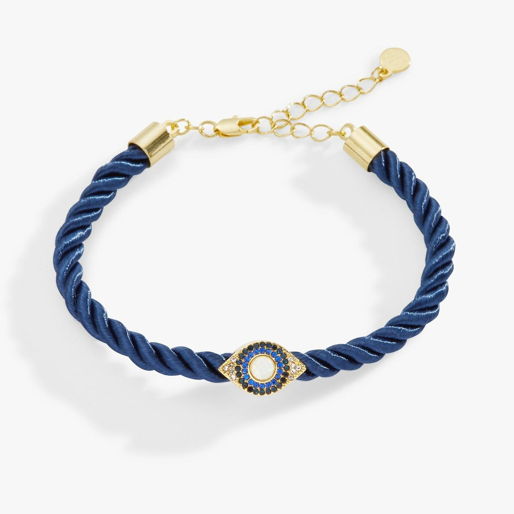 Evil Eye Adjustable Cord Bracelet - Willow & Luna