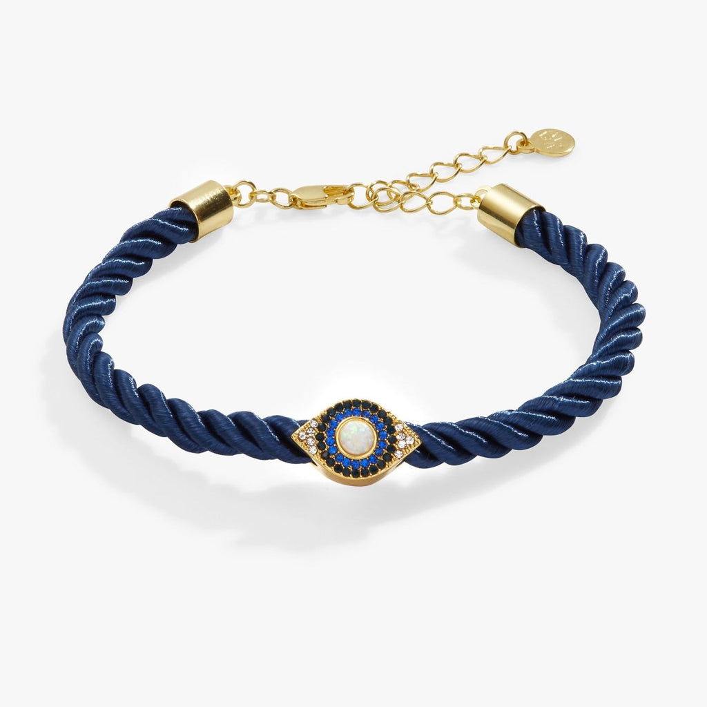 Evil Eye Adjustable Cord Bracelet - Willow & Luna