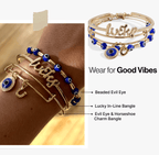 Evil Eye Bangles Set of 3 - Willow & Luna