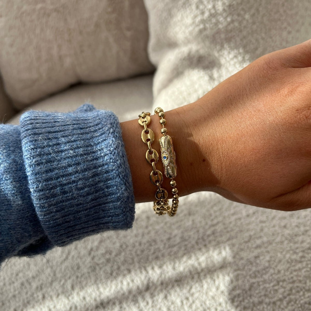 Evil Eye Barrel Closure Bracelet - Willow & Luna
