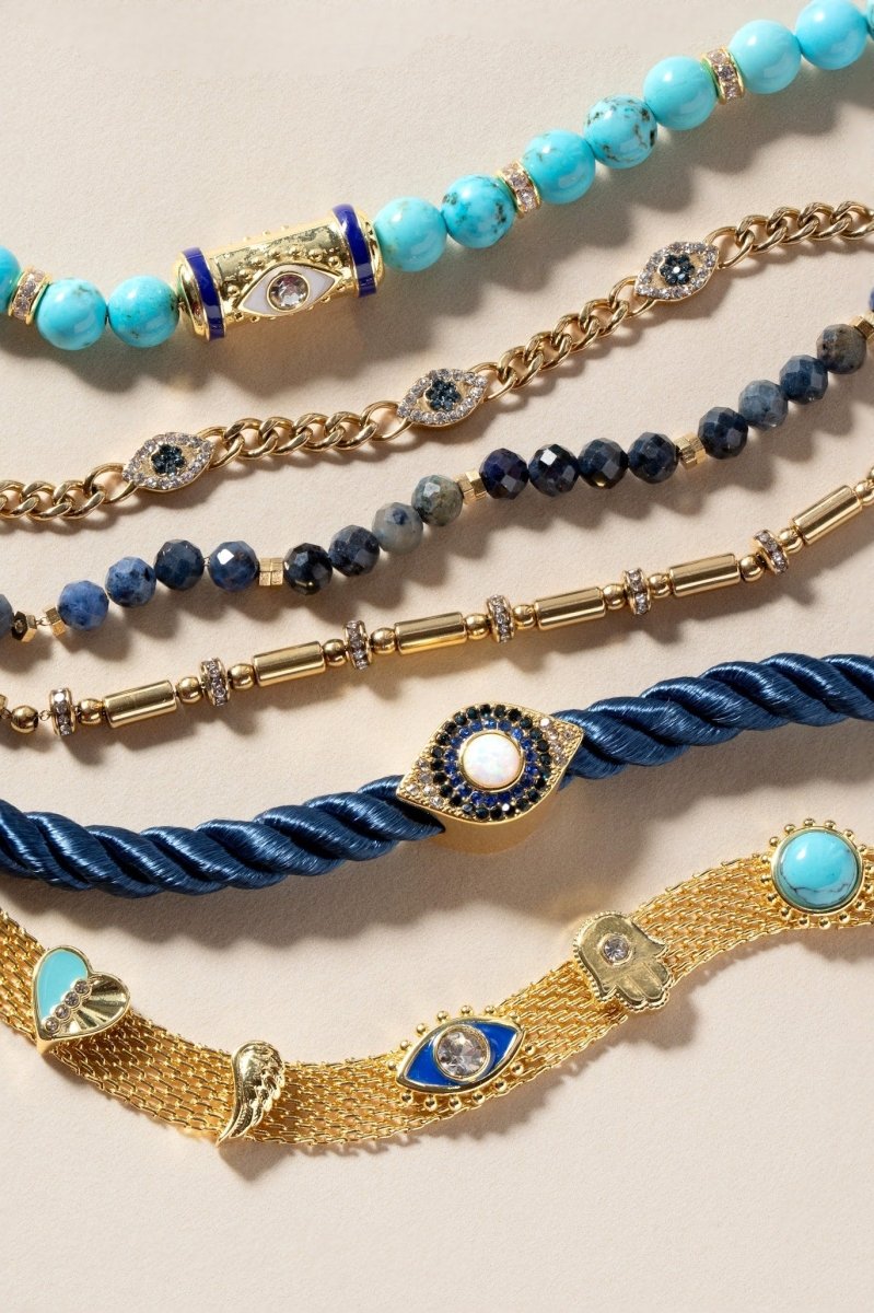 Evil Eye Bolo Bracelet - Willow & Luna