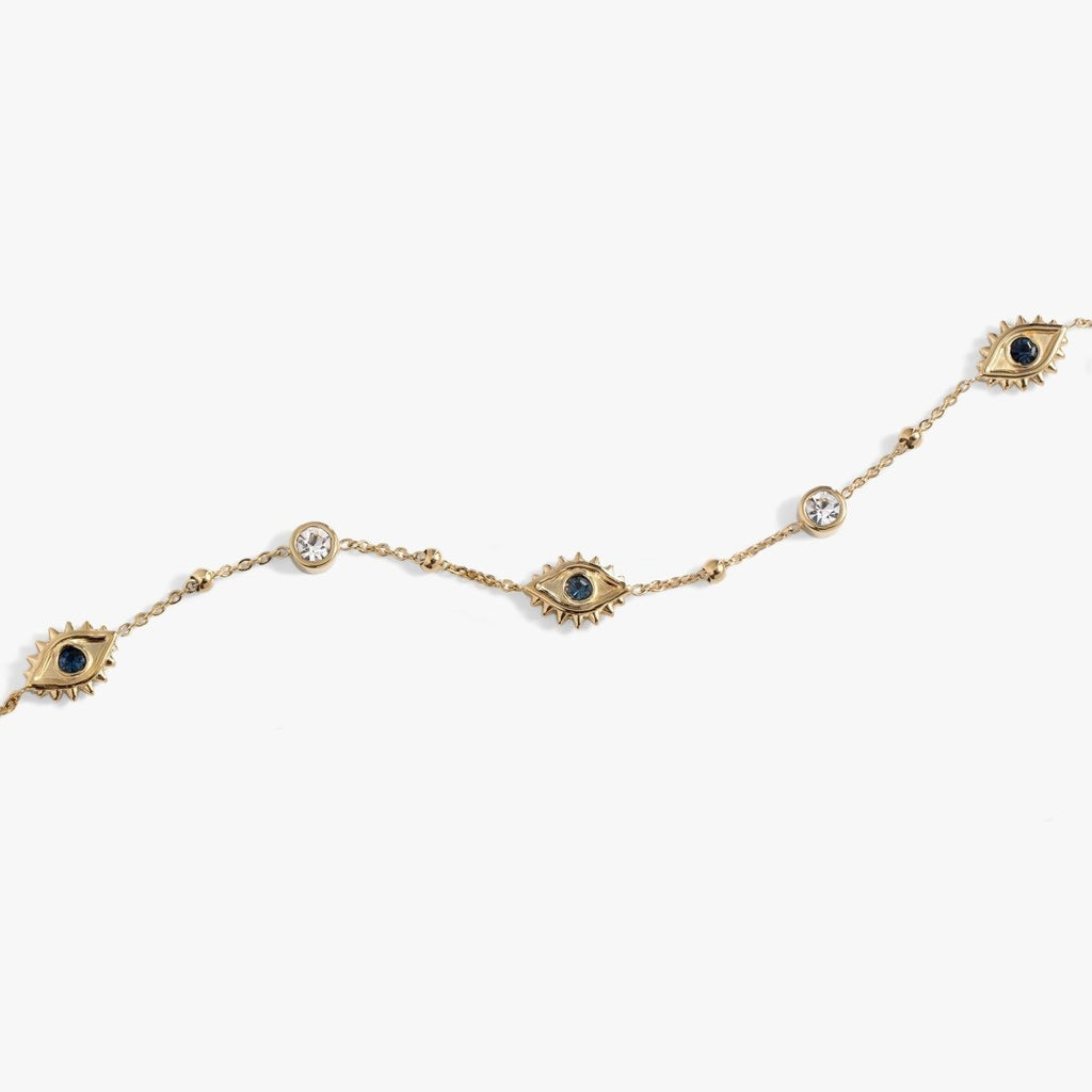 Evil Eye Crystal Anklet - Willow & Luna