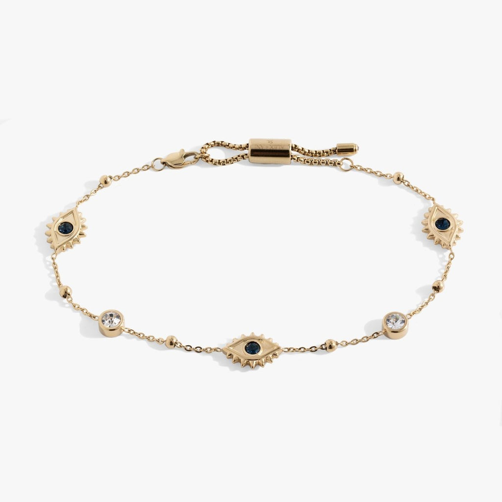 Evil Eye Crystal Anklet - Willow & Luna
