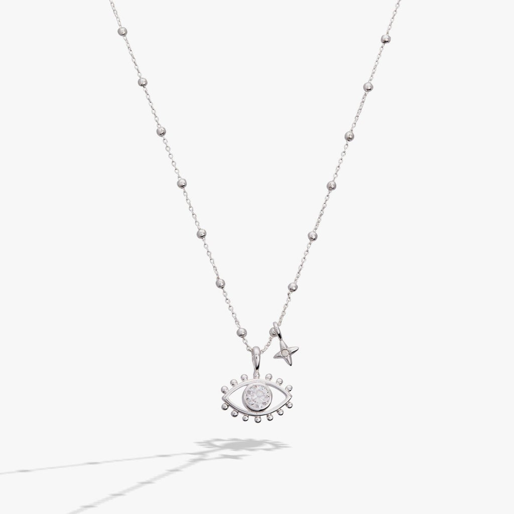 Evil Eye Duo Charm Necklace - Willow & Luna