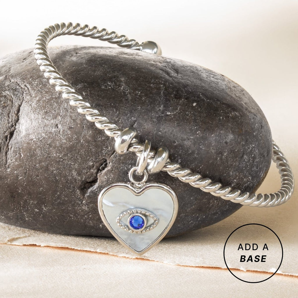 Evil Eye Heart Interchangeable Charm - Willow & Luna