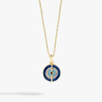 Evil Eye 'Positive Vibes' Mantra Necklace - Willow & Luna