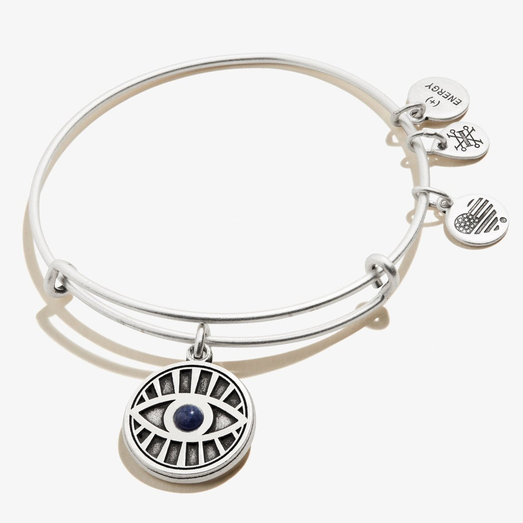 Evil Eye + Sodalite Charm Bangle - Willow & Luna
