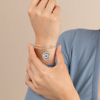Evil Eye + Sodalite Charm Bangle - Willow & Luna