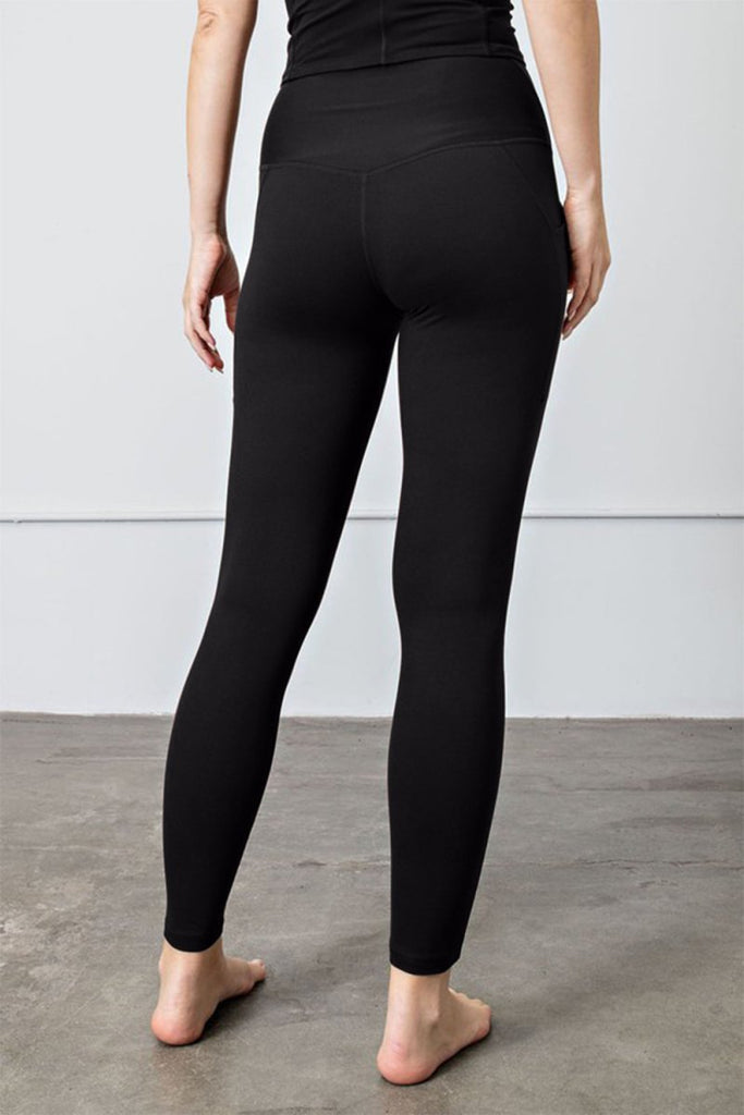 Faith Apparel High Waist Wide Waistband Leggings - Willow & Luna