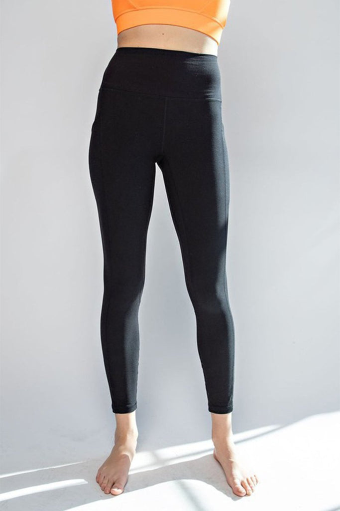 Faith Apparel High Waist Wide Waistband Leggings - Willow & Luna