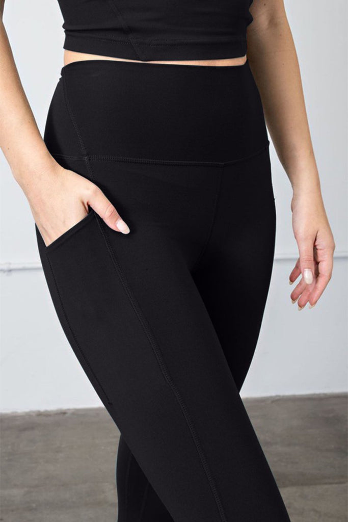 Faith Apparel High Waist Wide Waistband Leggings - Willow & Luna