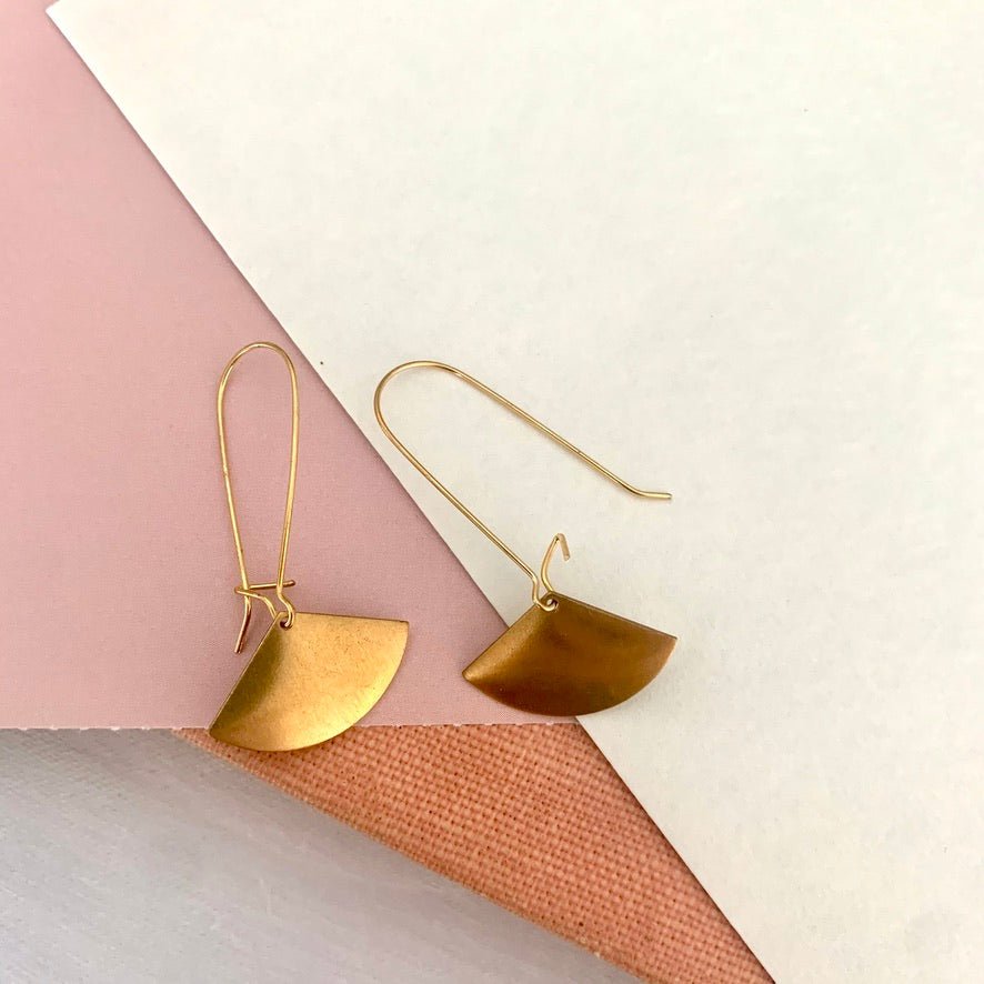 fan hoop earrings - Willow & Luna