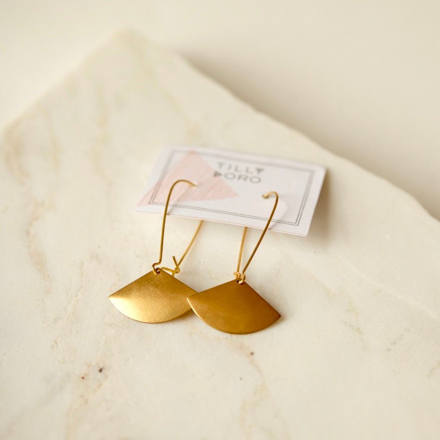 fan hoop earrings - Willow & Luna