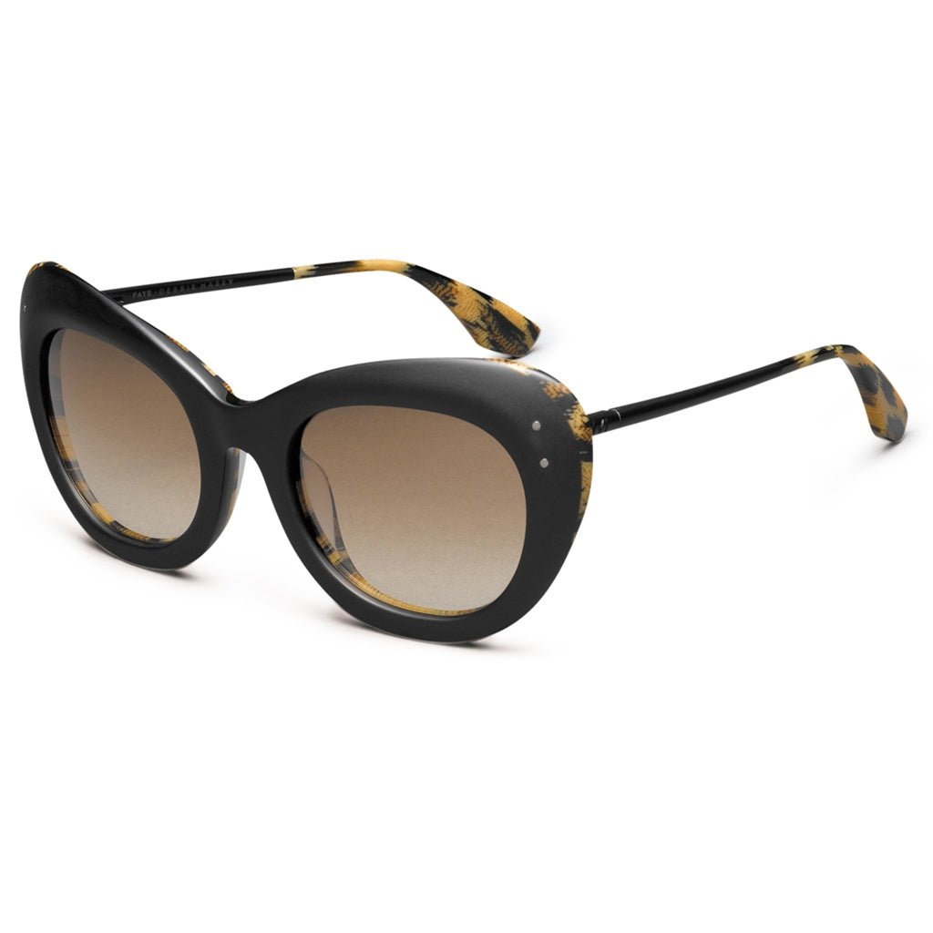 Faye: Matte Black - Polished Leopard / Bronze Gradient Lens - Willow & Luna