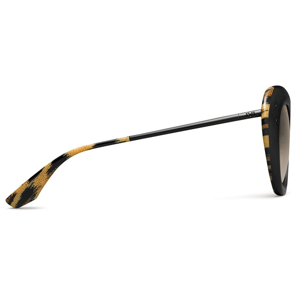 Faye: Matte Black - Polished Leopard / Bronze Gradient Lens - Willow & Luna