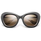 Faye: Matte Black - Polished Leopard / Bronze Gradient Lens - Willow & Luna