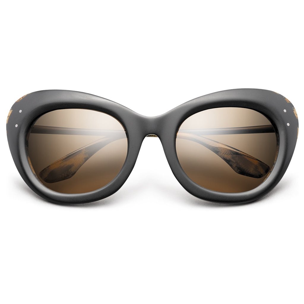 Faye: Matte Black - Polished Leopard / Bronze Gradient Lens - Willow & Luna