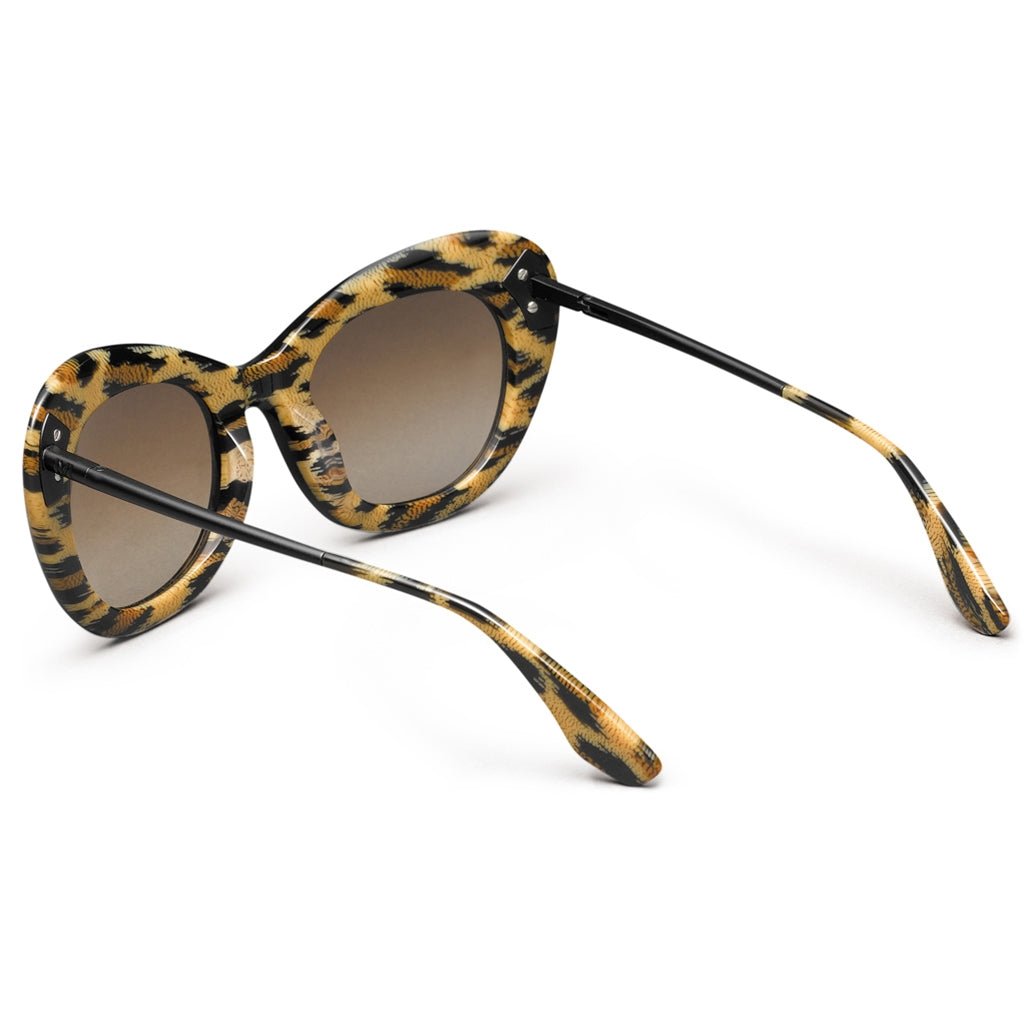 Faye: Matte Black - Polished Leopard / Bronze Gradient Lens - Willow & Luna