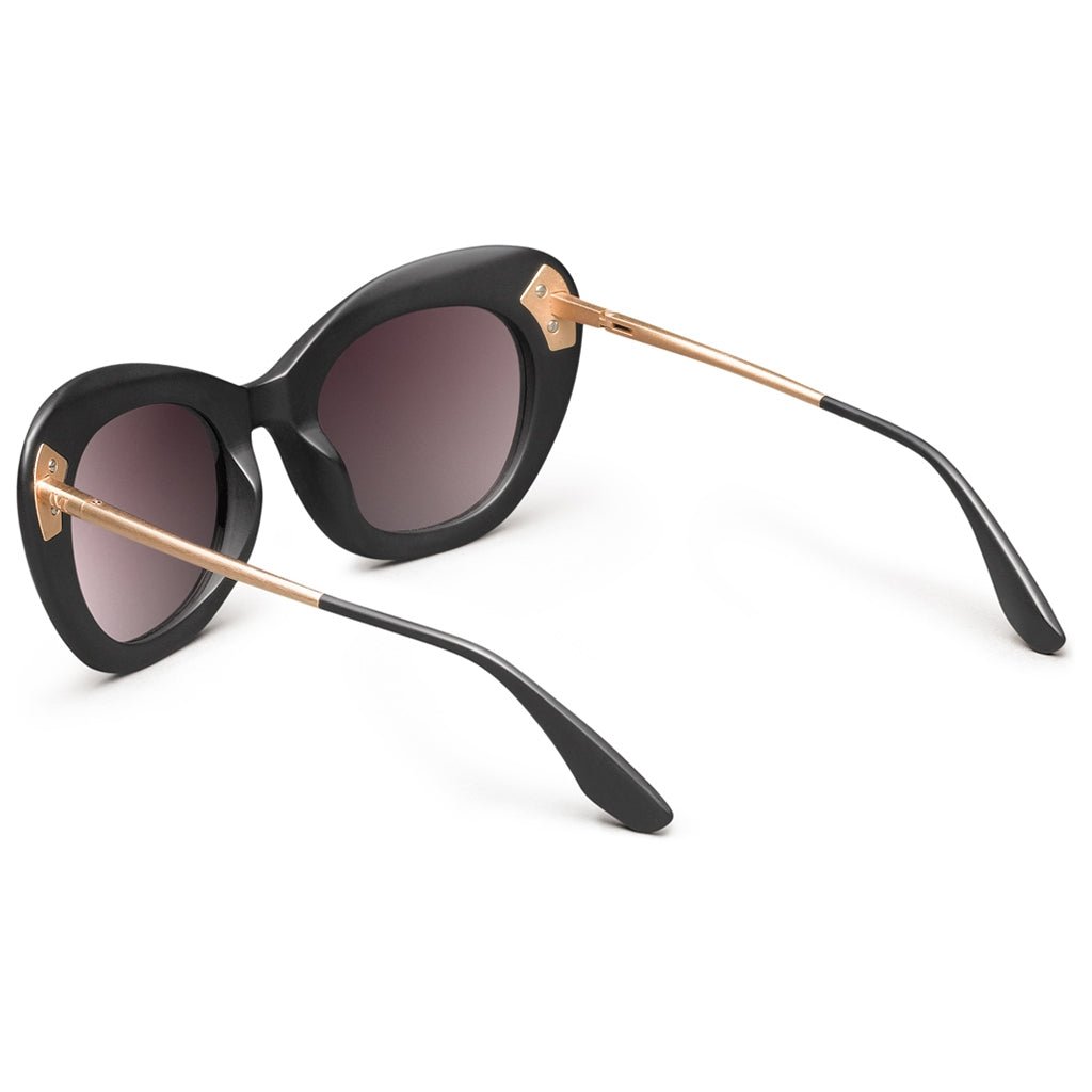 Faye: Matte Black - Rose Gold / Rose Gradient Lens - Willow & Luna