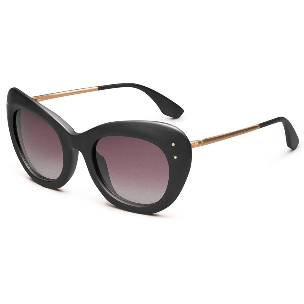 Faye: Matte Black - Rose Gold / Rose Gradient Lens - Willow & Luna