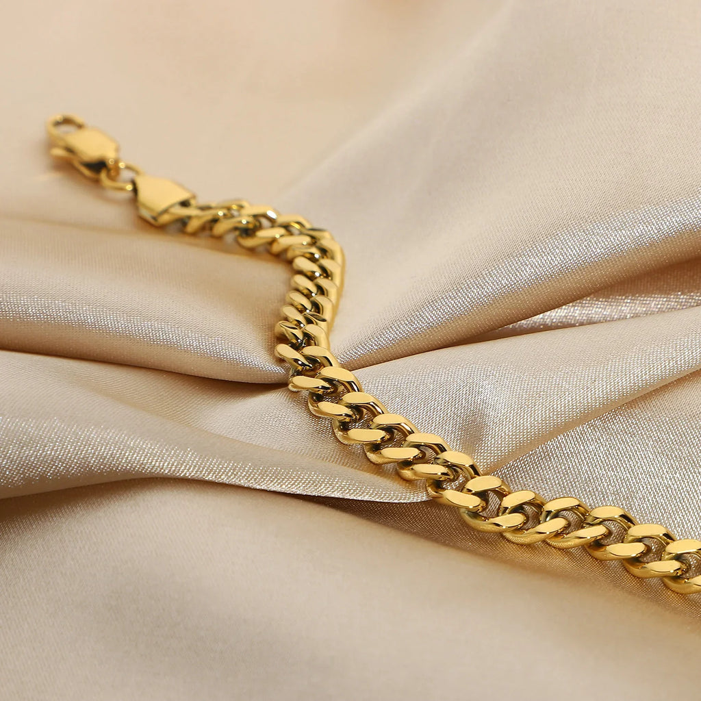 LA MADISON 18K Gold Cable Chain Necklace
