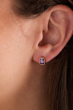 February Emerald - Cut Birthstone Stud Earrings - Willow & Luna