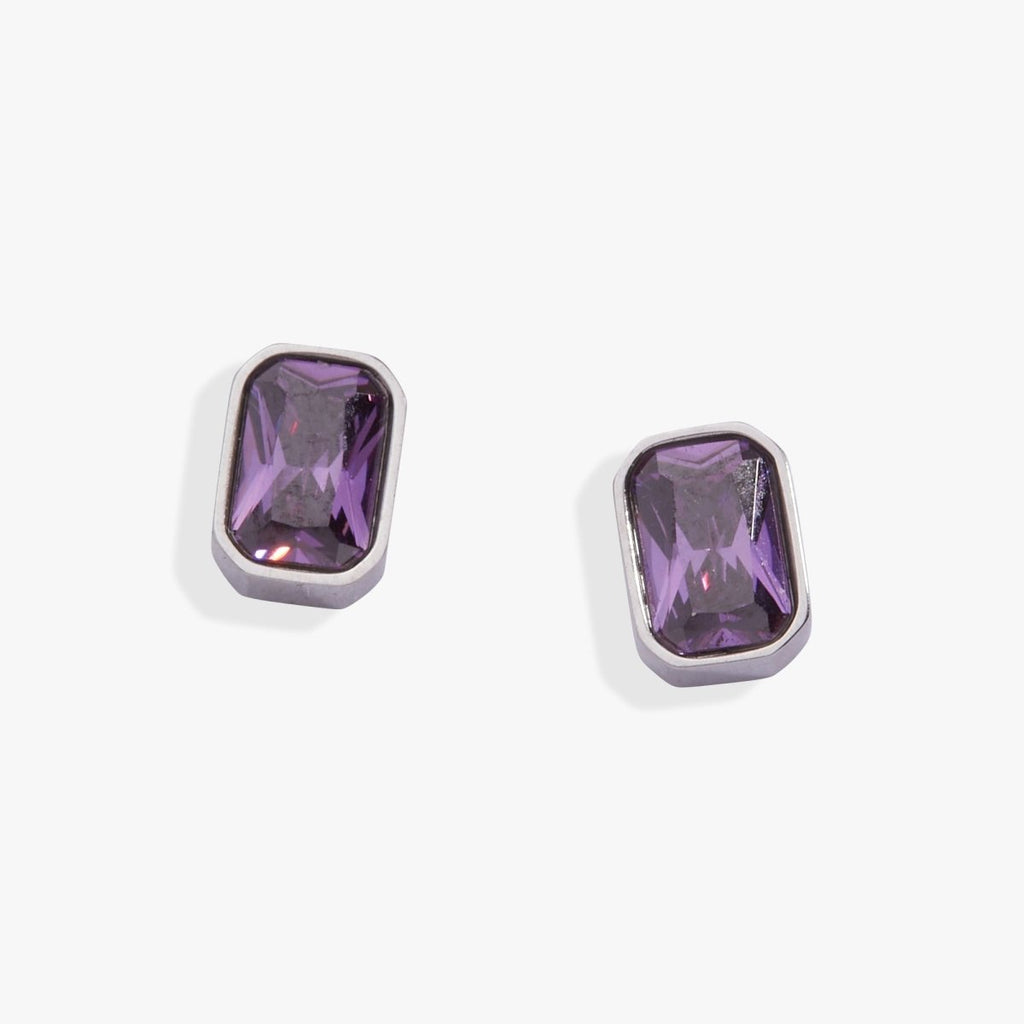 February Emerald - Cut Birthstone Stud Earrings - Willow & Luna