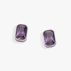 February Emerald - Cut Birthstone Stud Earrings - Willow & Luna