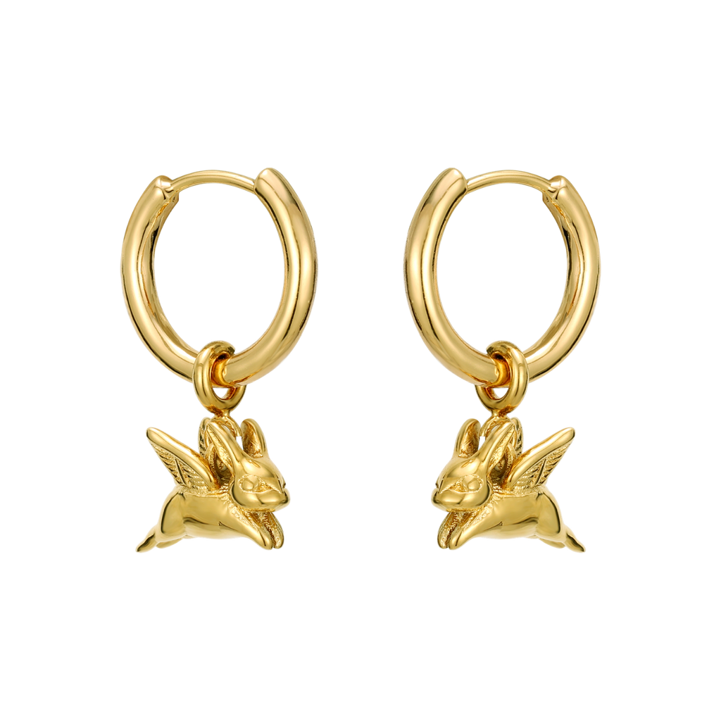 Flying Bunny Earrings