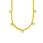 Garnet and Peridot Beaded Gemstone Necklace - Felicity - Willow & Luna