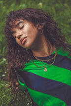 Garnet and Peridot Beaded Gemstone Necklace - Felicity - Willow & Luna