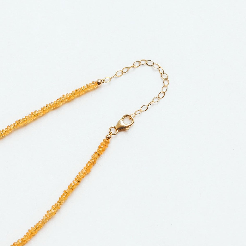 Garnet and Peridot Beaded Gemstone Necklace - Felicity - Willow & Luna
