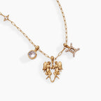 Gemini Zodiac Charm Cluster Necklace - Willow & Luna