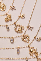 Gemini Zodiac Charm Cluster Necklace - Willow & Luna