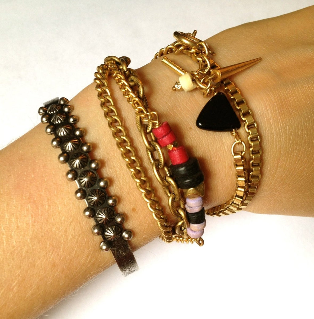 Geo Wrap Bracelet - Black - Willow & Luna
