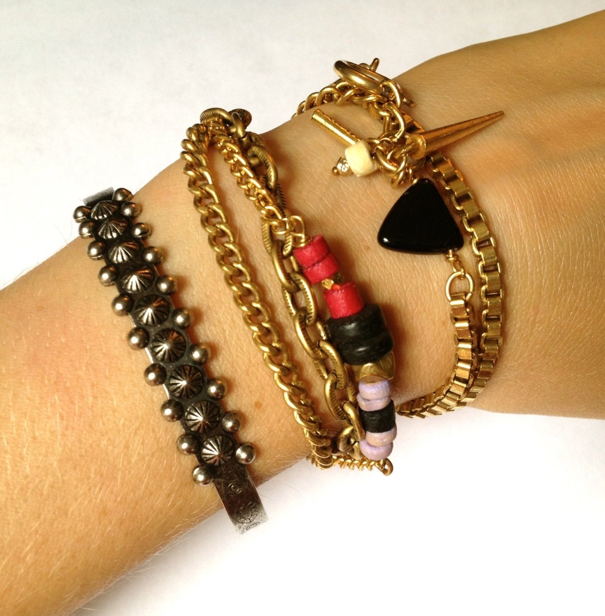 Geo Wrap Bracelet - Black - Willow & Luna