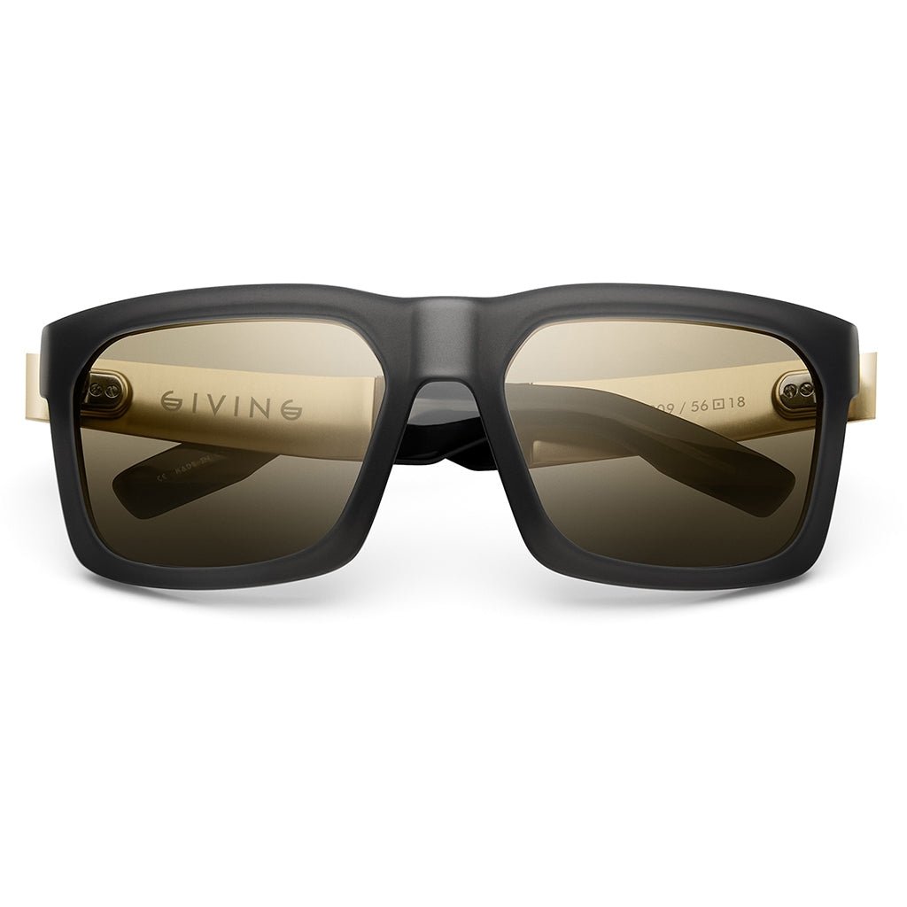 Giving: Matte Grey Translucent - Brushed Gold / Gold Flash Lens - Willow & Luna