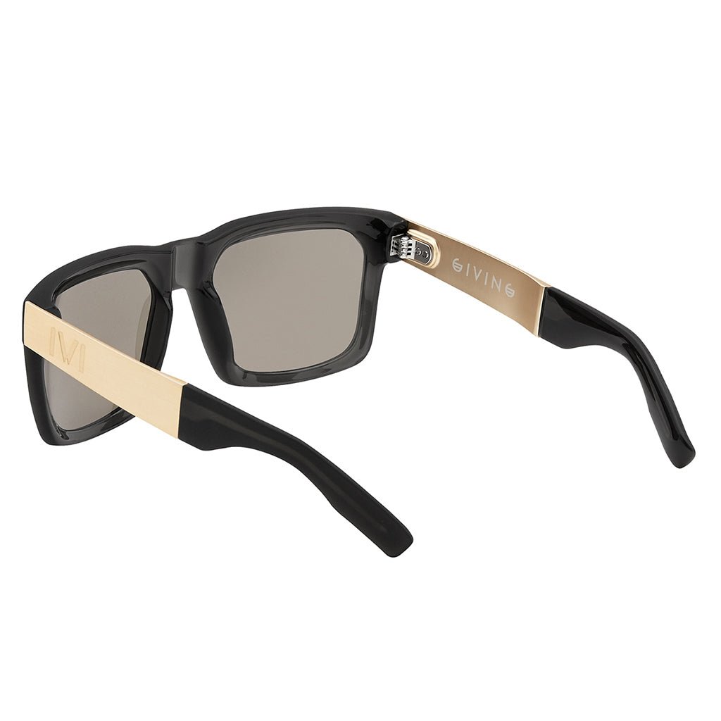 Giving: Matte Grey Translucent - Brushed Gold / Gold Flash Lens - Willow & Luna