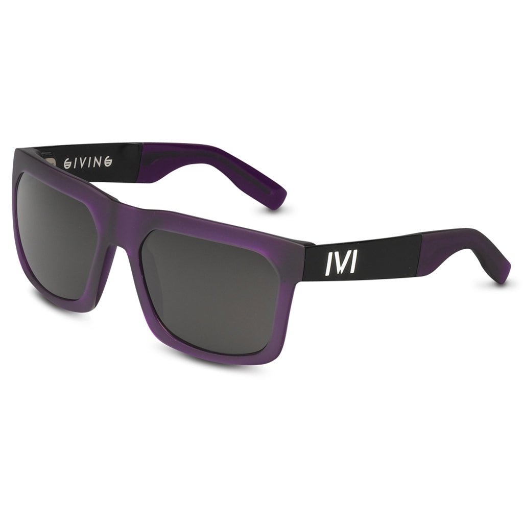GIVING: Matte Purple - Brushed Black / Grey Lens - Willow & Luna