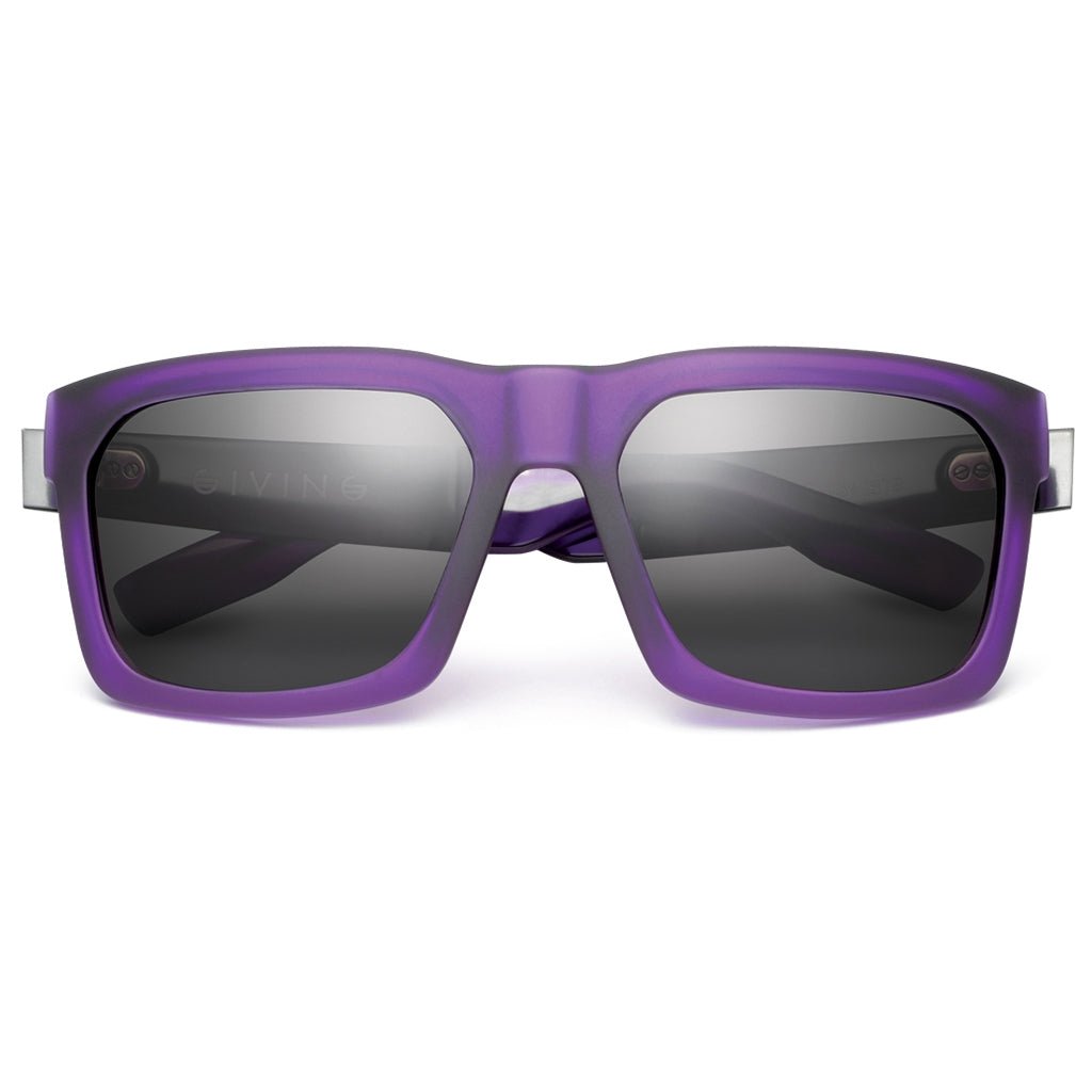 GIVING: Matte Purple - Brushed Black / Grey Lens - Willow & Luna