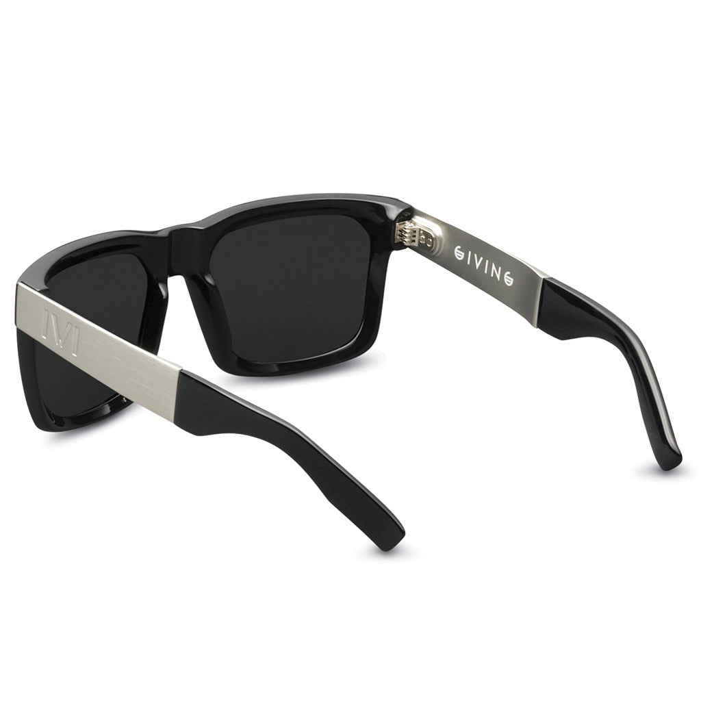 Giving: Polished Black - Brushed Aluminum / Grey Lens - Willow & Luna