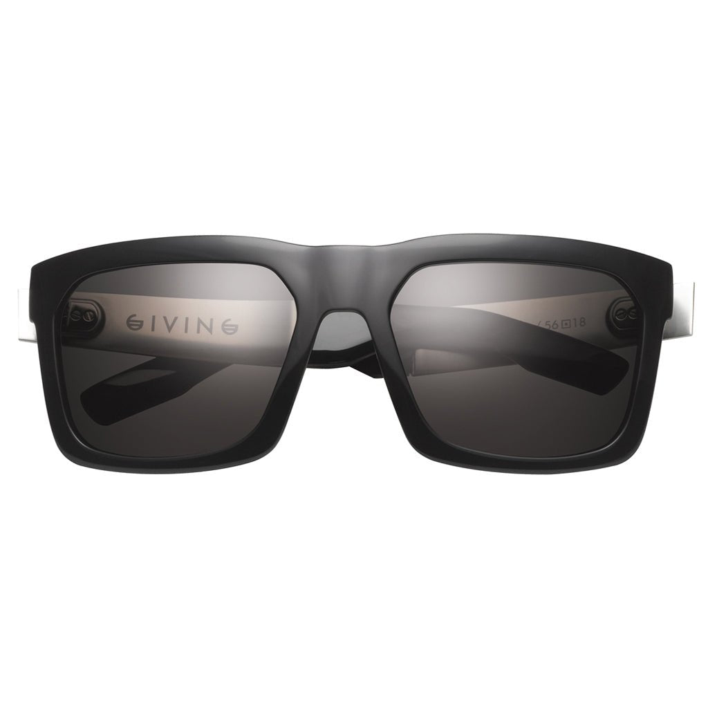 Giving: Polished Black - Brushed Aluminum / Grey Lens - Willow & Luna