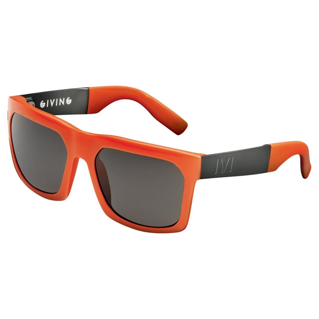 GIVING: Polished Blood Orange - Brushed Gunmetal / Grey Lens - Willow & Luna