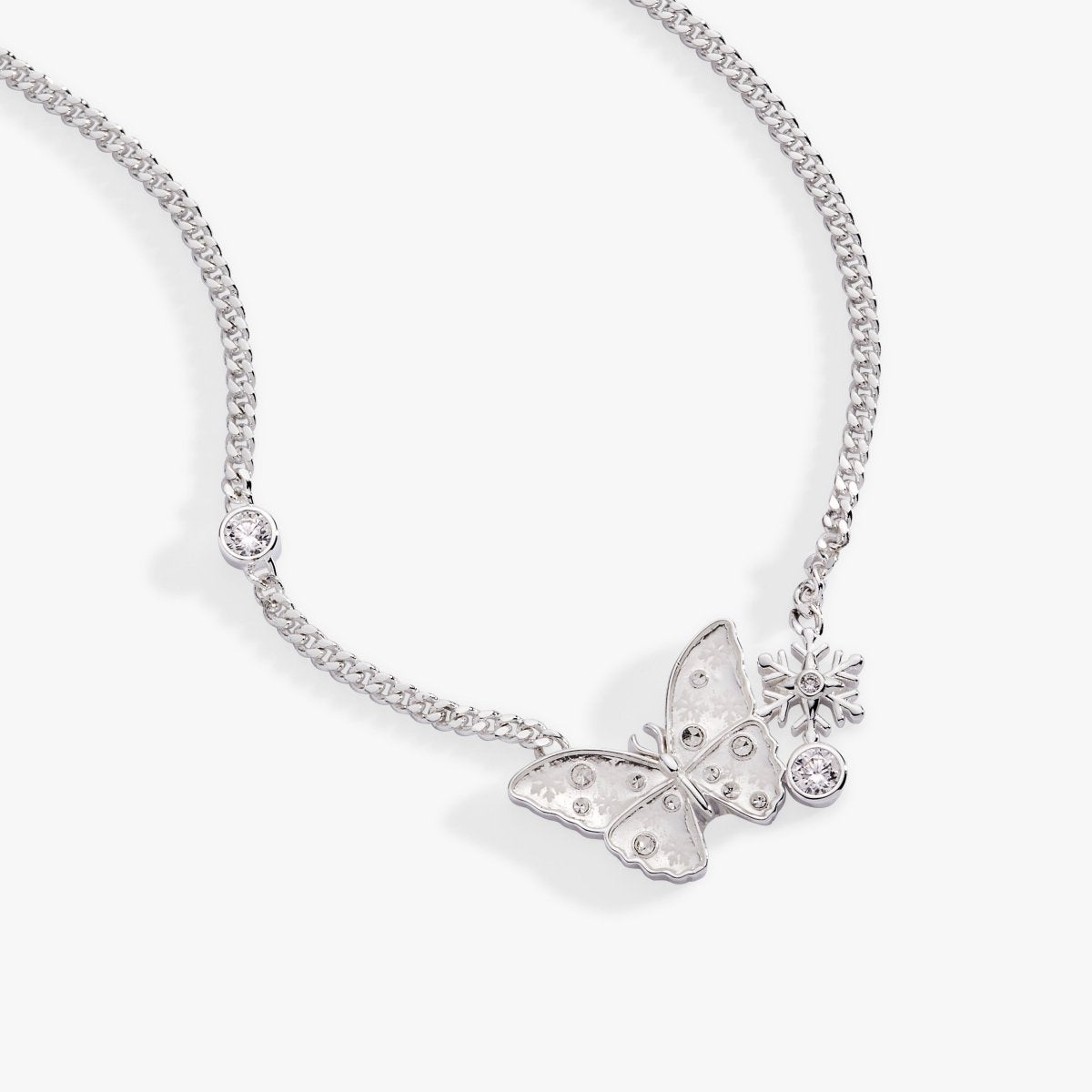 Glass Butterfly Inline Necklace - Willow & Luna